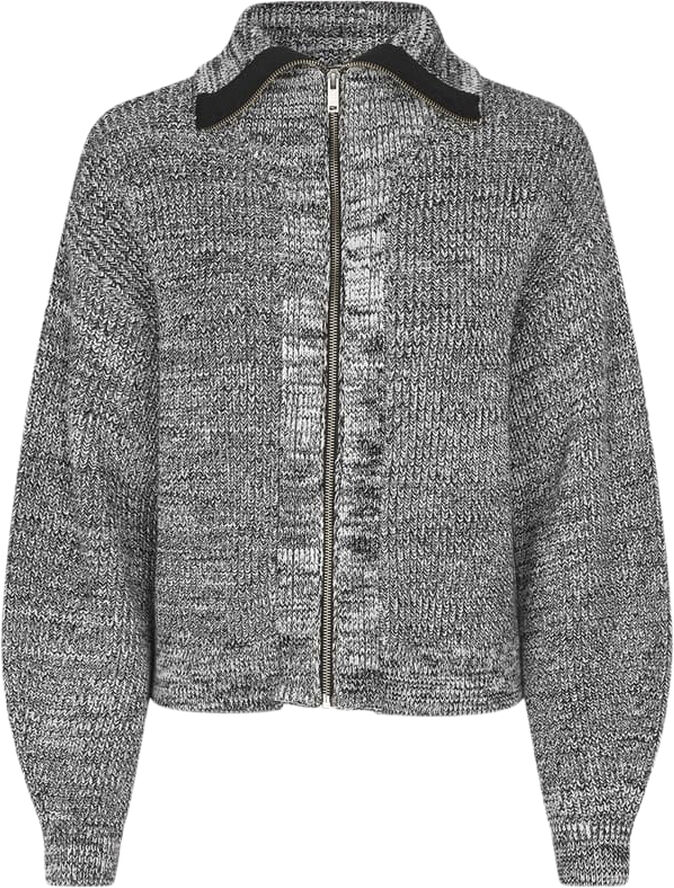 Envii ENWASHINGTON LS CARDIGAN 5190 Black speckle