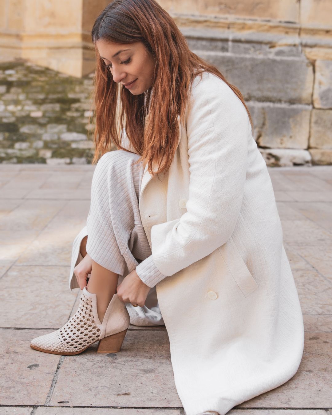 Bottines femme beige à talon - Hilda