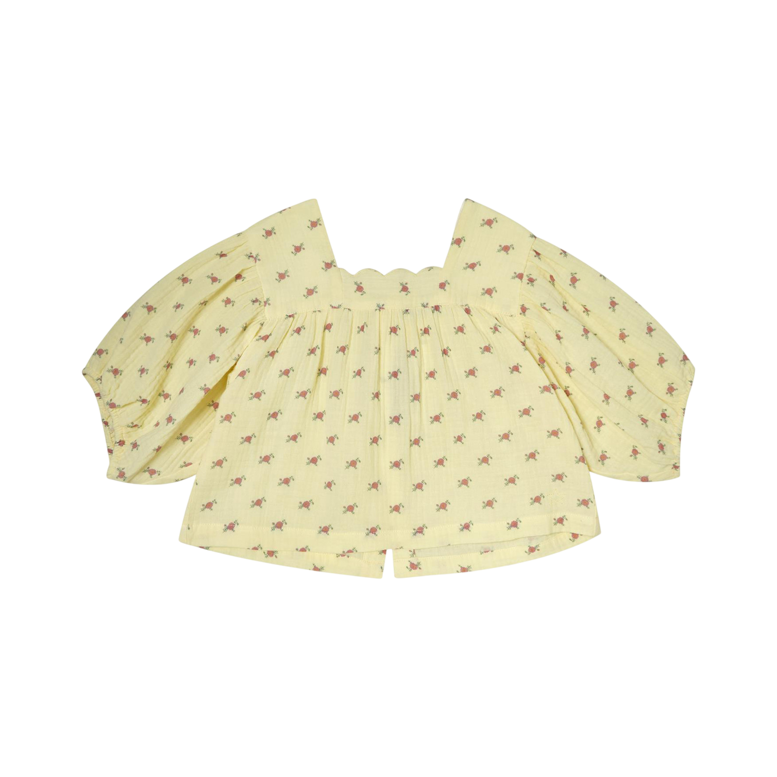 Bluse Flower Print Yellow