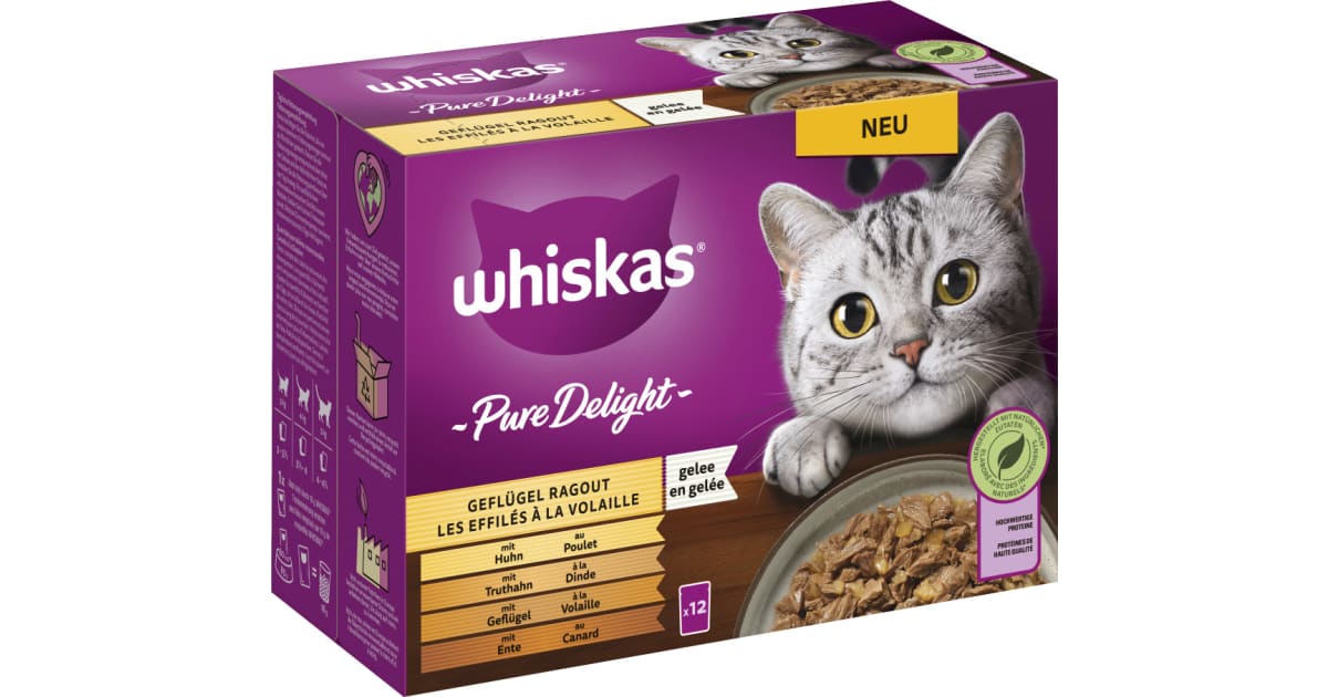 WHISKAS Katze Geflügel in Gelee