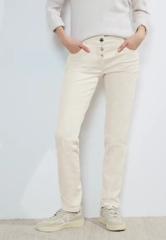 Slim Fit Jeans - raw sand beige