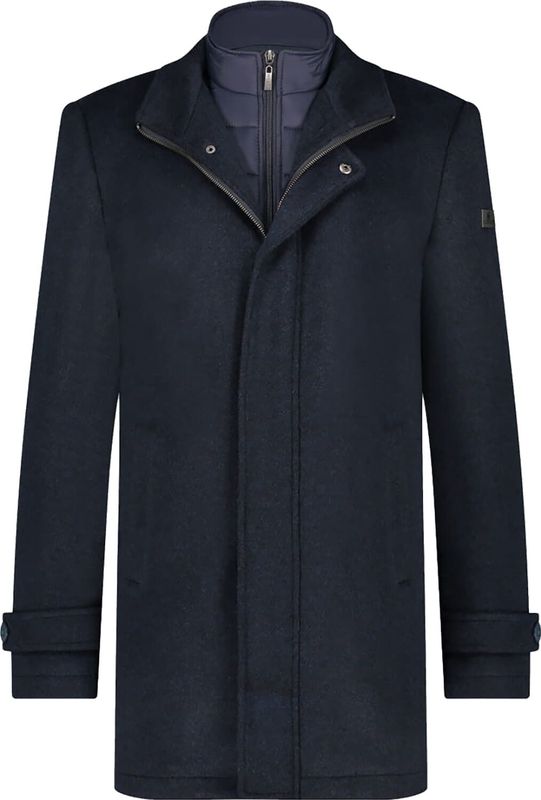 A Fish Named Fred Jas Funnel Neck Navy heren