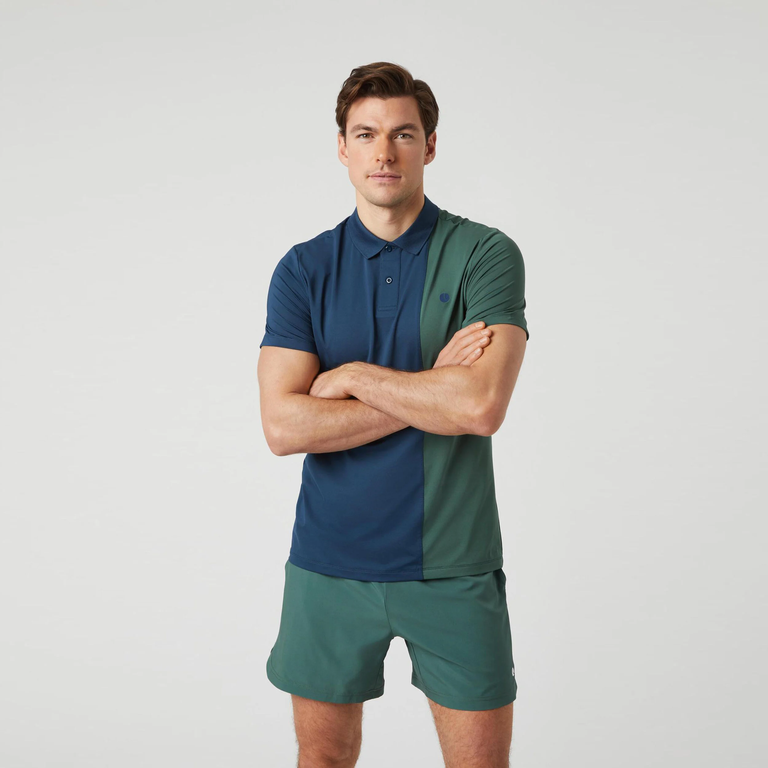 Björn Borg Ace Block Polo Hommes - Bleu Foncé , Vert