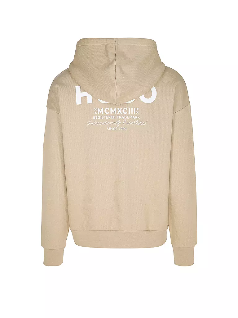 HUGO Kapuzensweatjacke NARDIMEZ beige