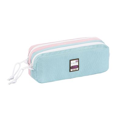 Trousse rectangulaire Teknik Pastel - 2 compartiments - 3 modèles disponibles - Viquel