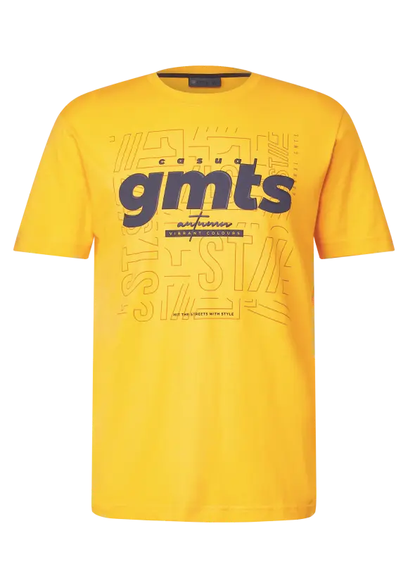 T-Shirt mit Frontprint - sunset yellow