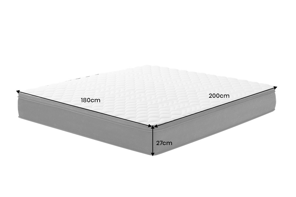 Design Matratze CLOUD FLEX 180x200cm dunkelgrau Tonnentaschenfederkern H3-4