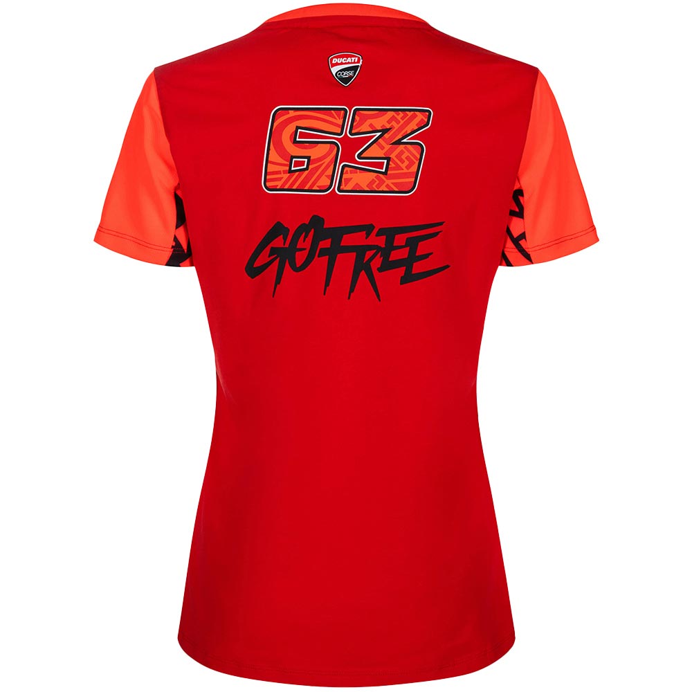 ducati - T-shirt femme Bagnaia Red Rouge / Noir