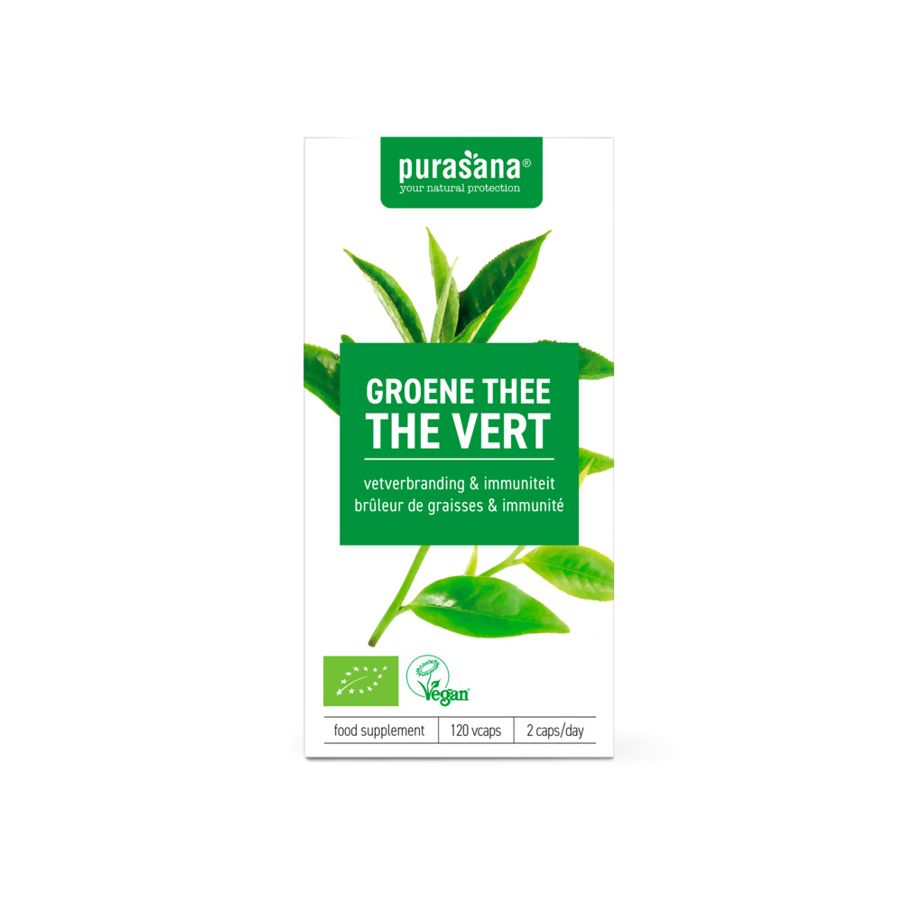 Purasana Single Plants Powders Groene Thee Extract Bio120 capsules