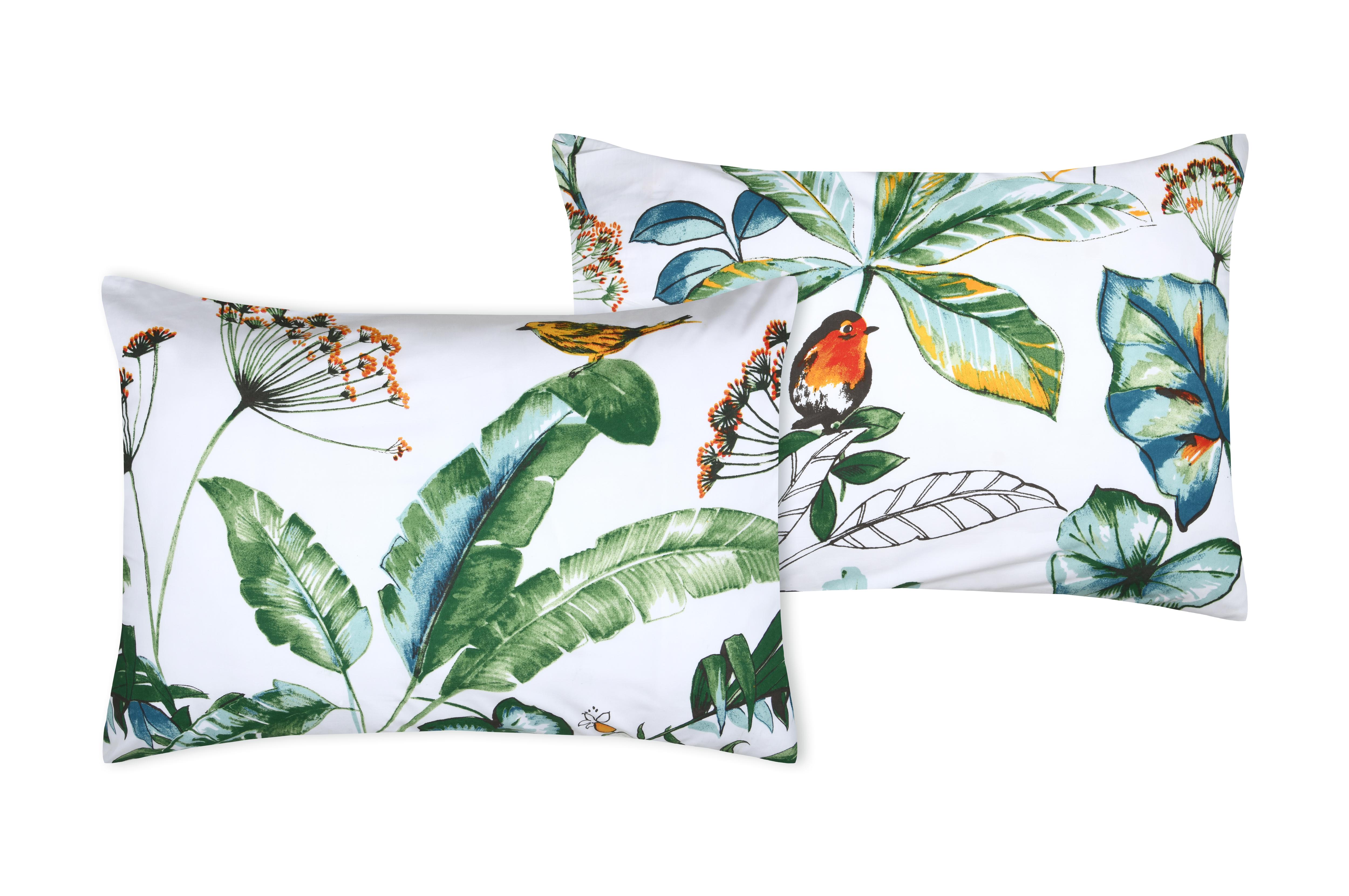 TAIE OREILLER 50X70CM PERCALE ARUPANA VERT