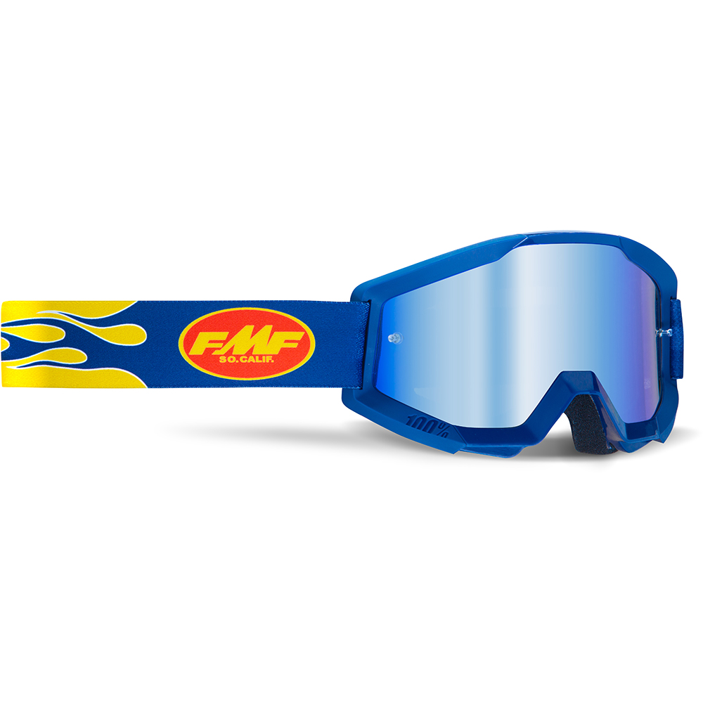 FMF Vision - Masque Powercore Flame - ecran miroir Navy / Bleu