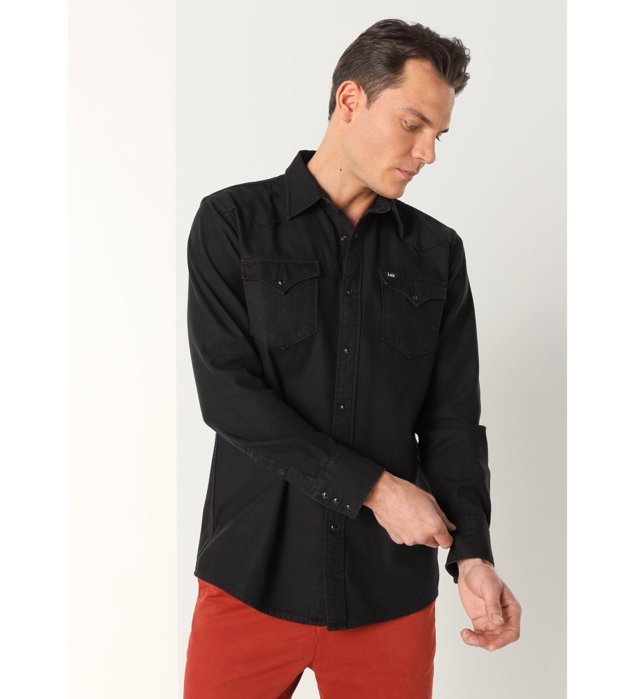 Camisa jeans preta Lois