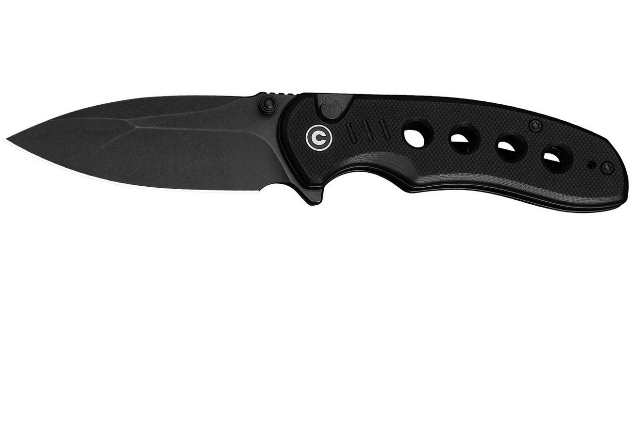 Civivi Triptych C23085B-1 Blackwashed 14C28N, Black G10, zakmes