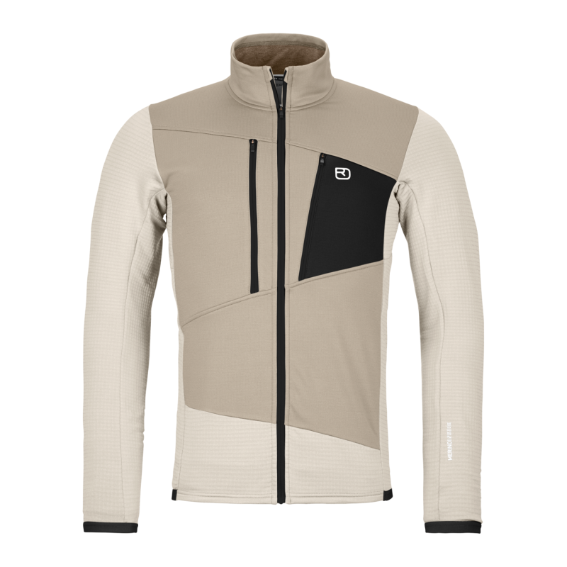 Fleece Grid Jacket - Polaire en laine mérinos homme