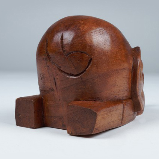 Handgeschnitzter Holzelefant, B 15 cm, H 9 cm, L 9 cm von fischer's lagerhaus