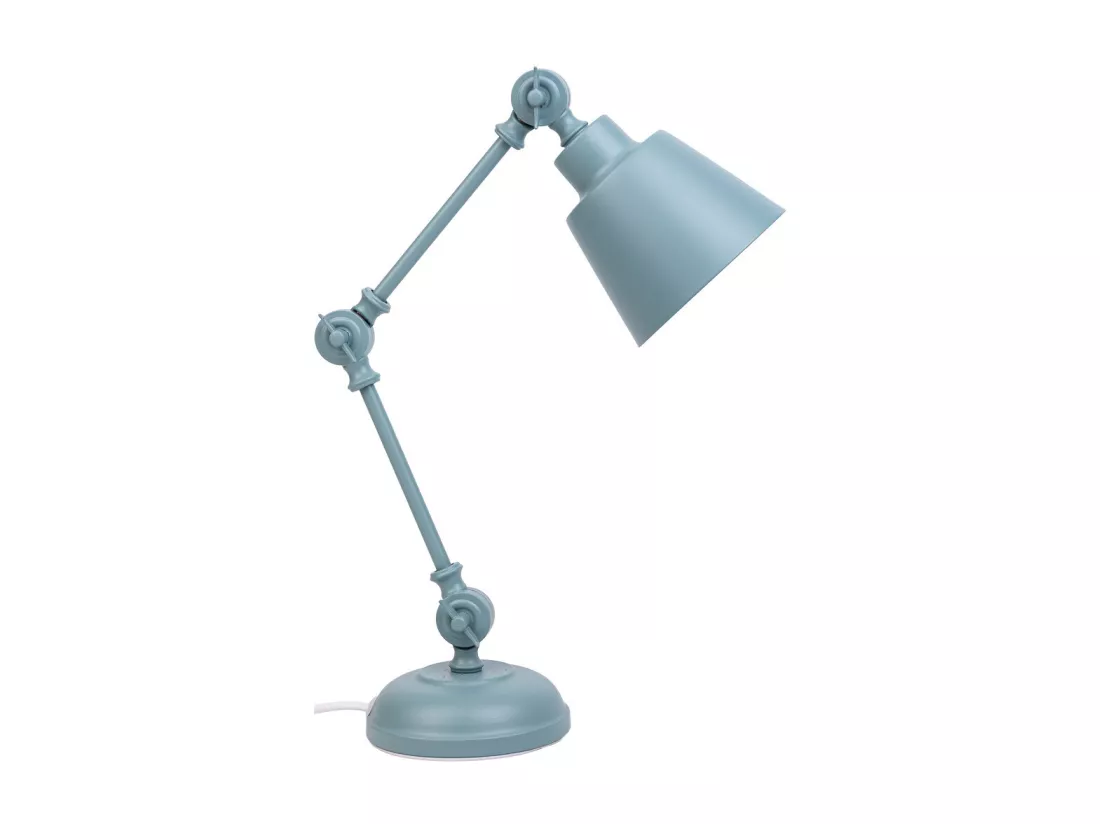 Lampe de bureau en métal gris 22x13x45h