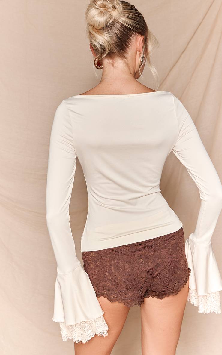 Chocolat Short En Dentelle Doublé