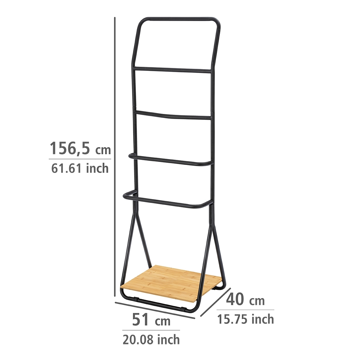 Wenko Verona handdoekhouder zwart mat
