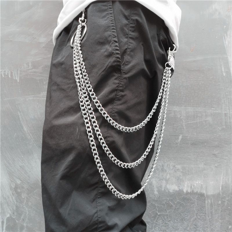 BABLIBU - Gelaagde broek met ketting en tailleband