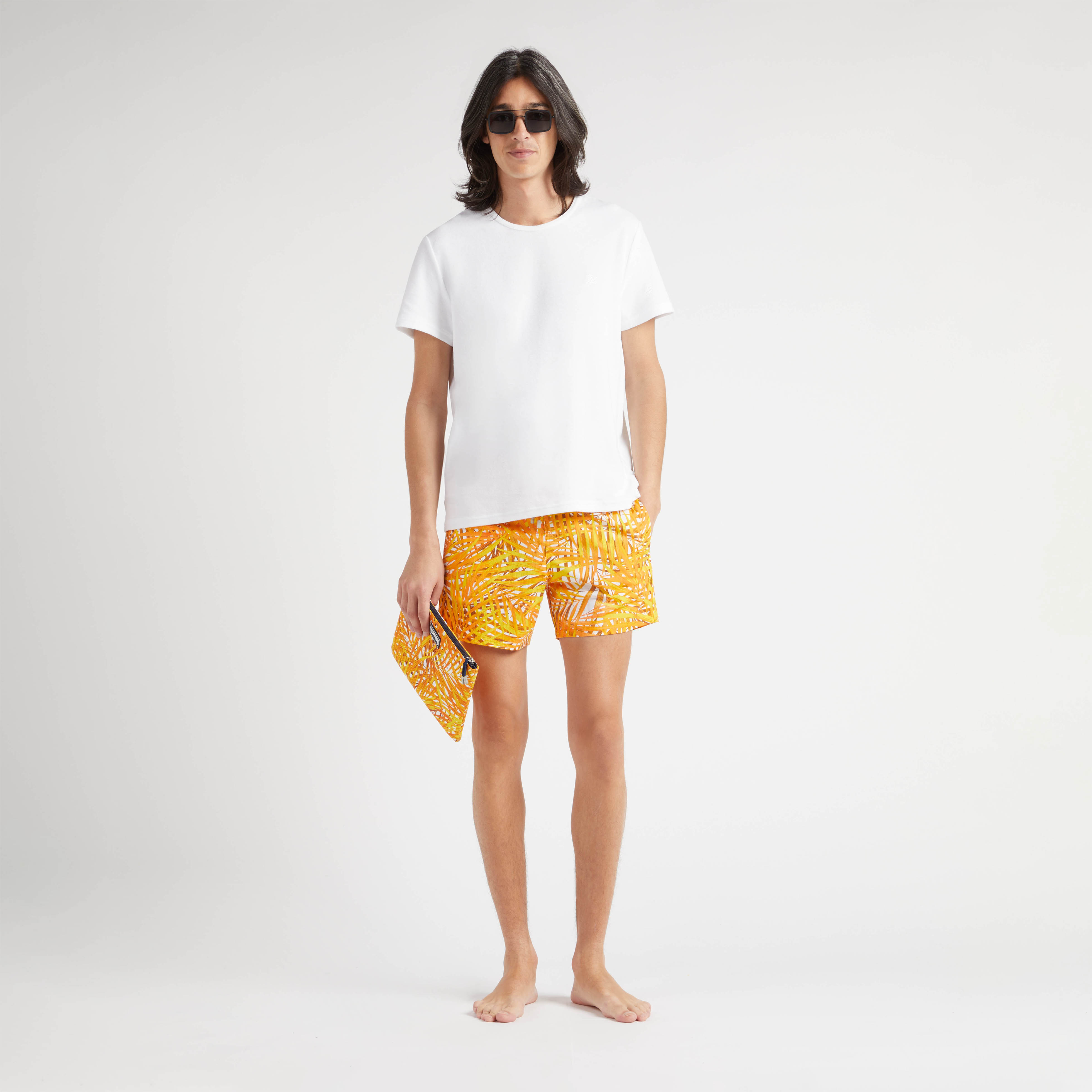 Maillot de Bain Court Stretch Homme Palm Leaves
