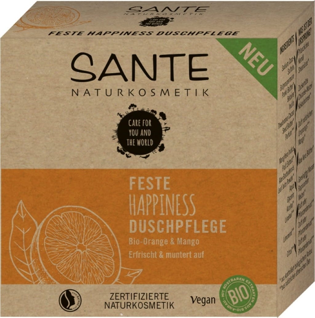 Santé naturally.  Feste Happiness Duschpflege, 80 g