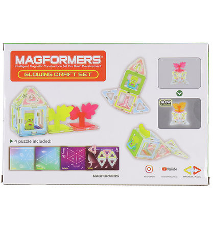 Magformers Magnetset - 20 Teile - Leuchtendes Handwerk