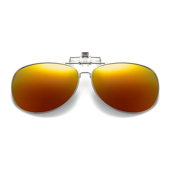 Flip Up Polarized Pilot Clip-On solbriller Metal Red