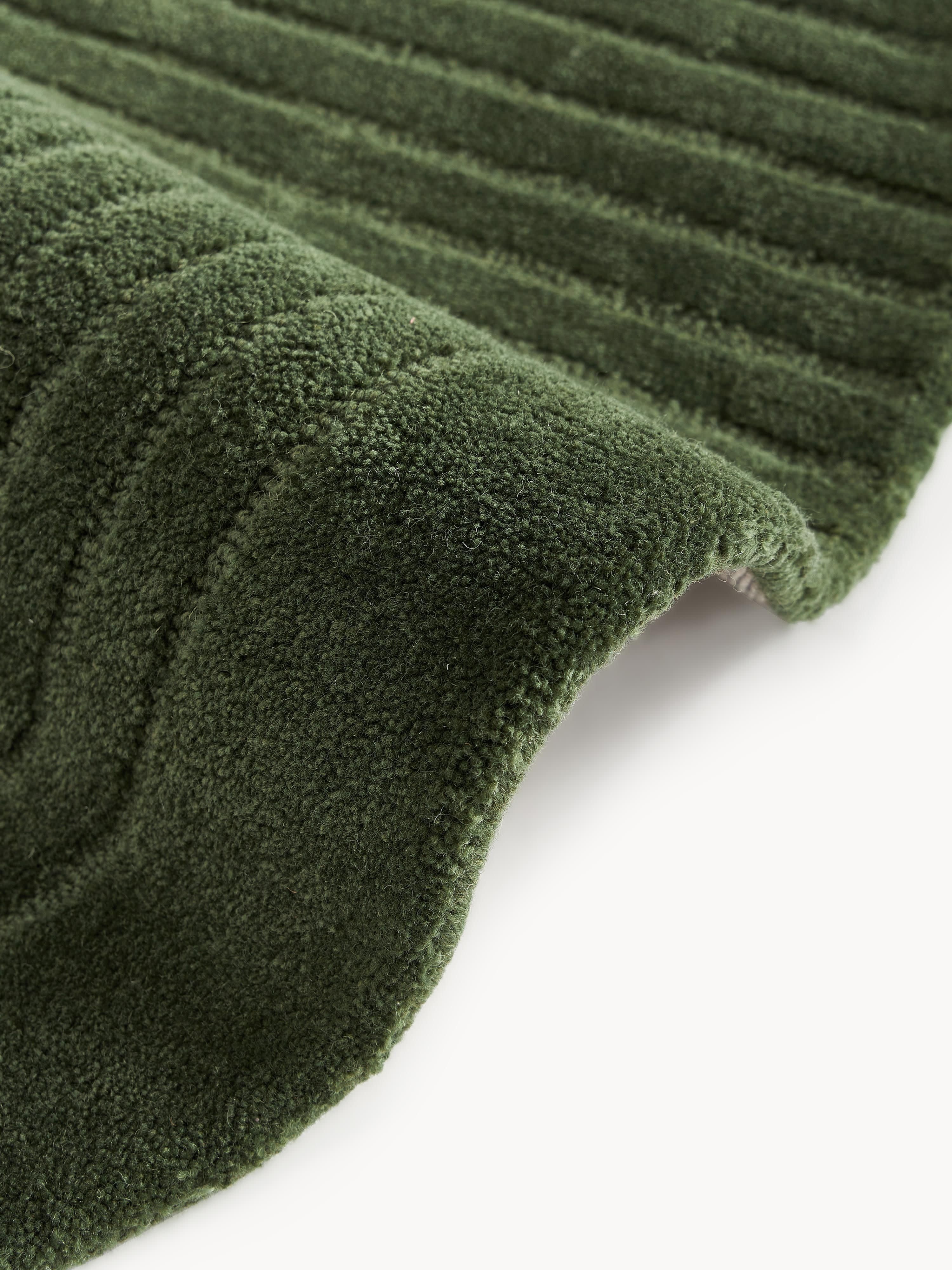 Rond wollen vloerkleed Mason, handgetuft