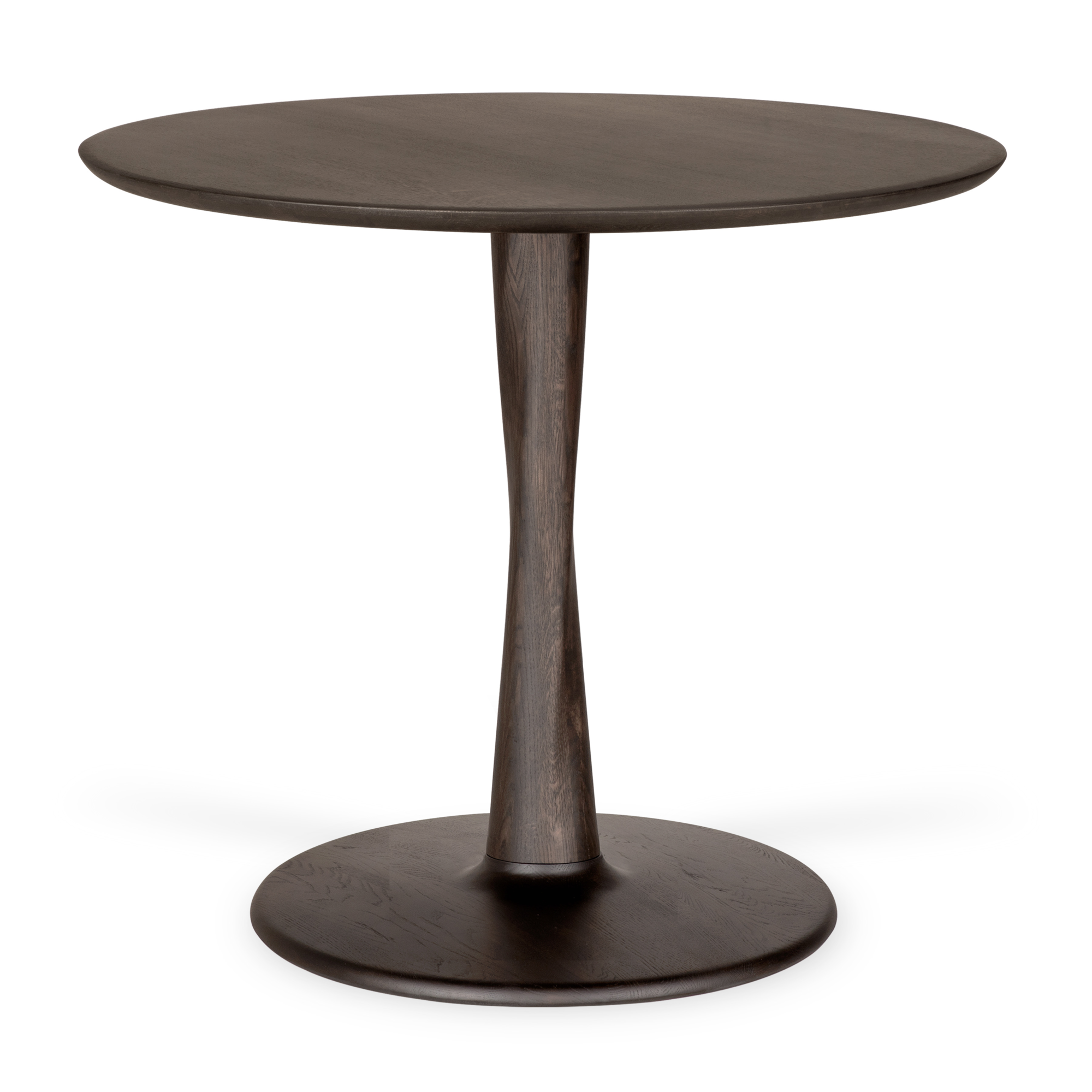 Eettafel Torsion eiken bruin Ø90 cm