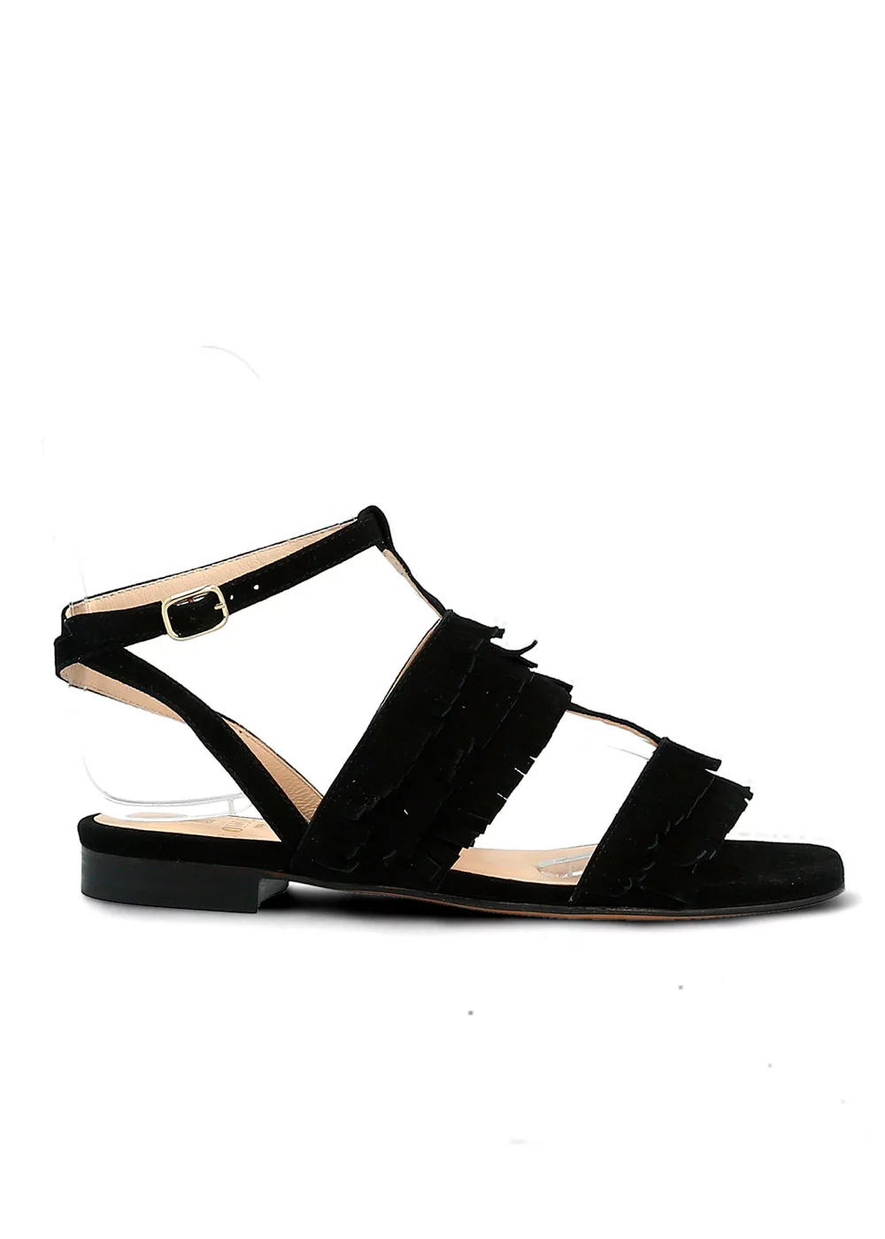 SANDALE TRISTANE VELOURS NOIR
