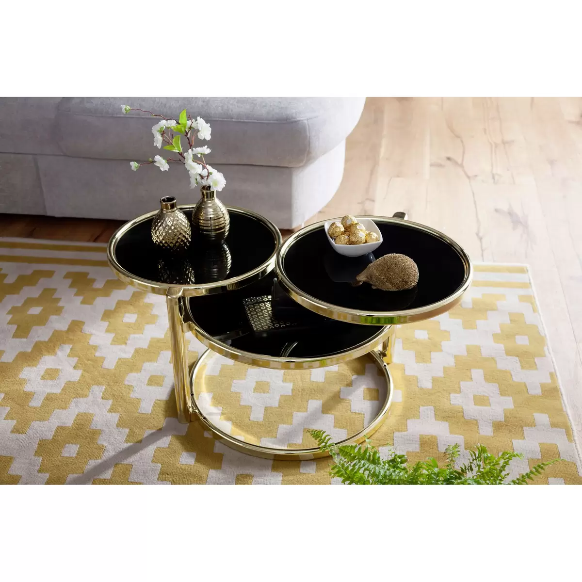 Couchtisch Paradas gold,schwarz