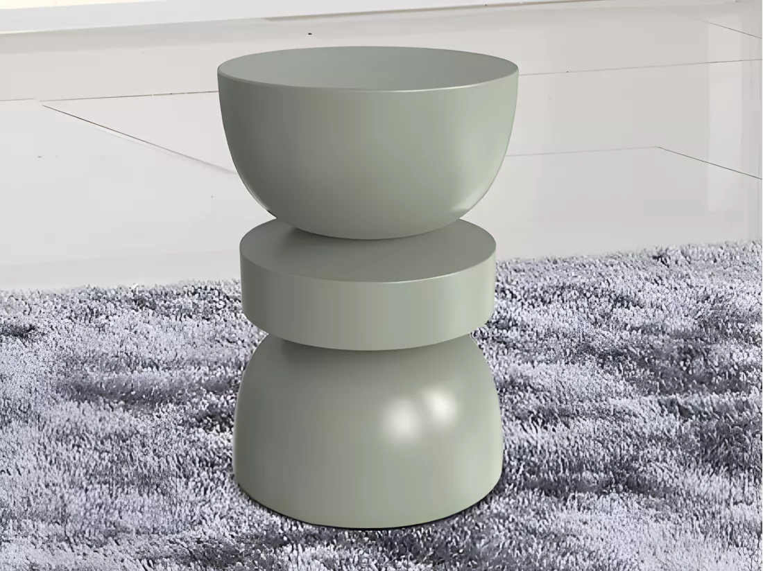 Table d'appoint en métal - Kaki - TUVAMI
