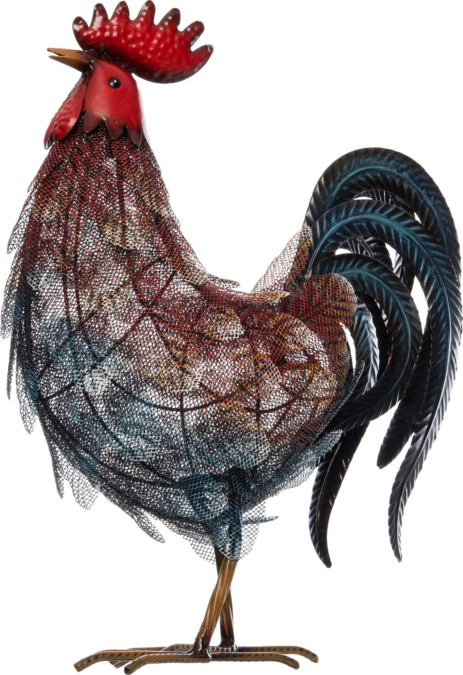 Intratuin tuinbeeld haan multi 34 x 16 x 45,5 cm