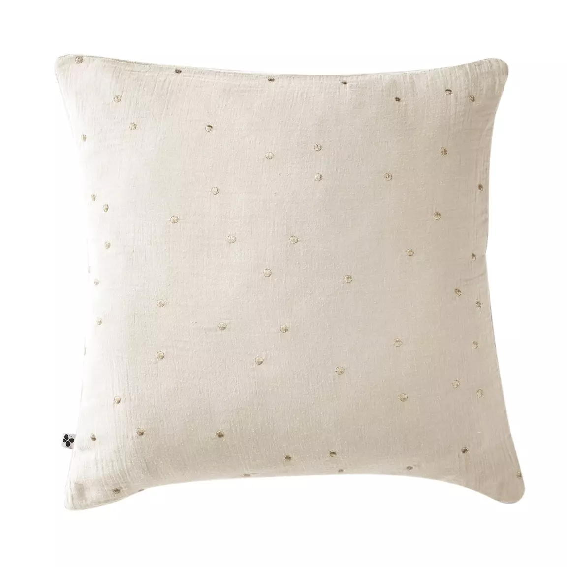 Taie d'oreiller carrée gaze de coton (60 x 60 cm) Gaïa Chic Beige pampa