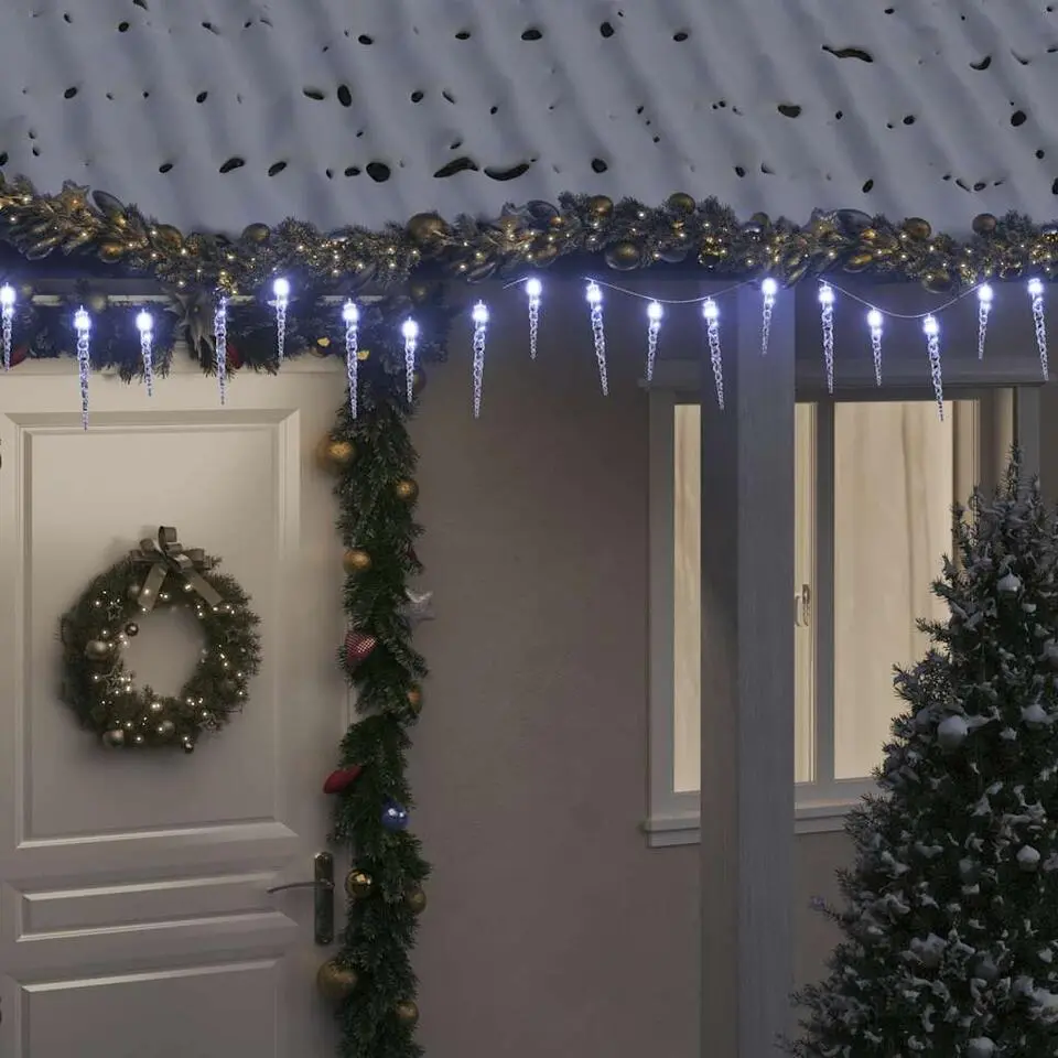 vidaXL - Kerst Ijspegelverlichting - Koudwit