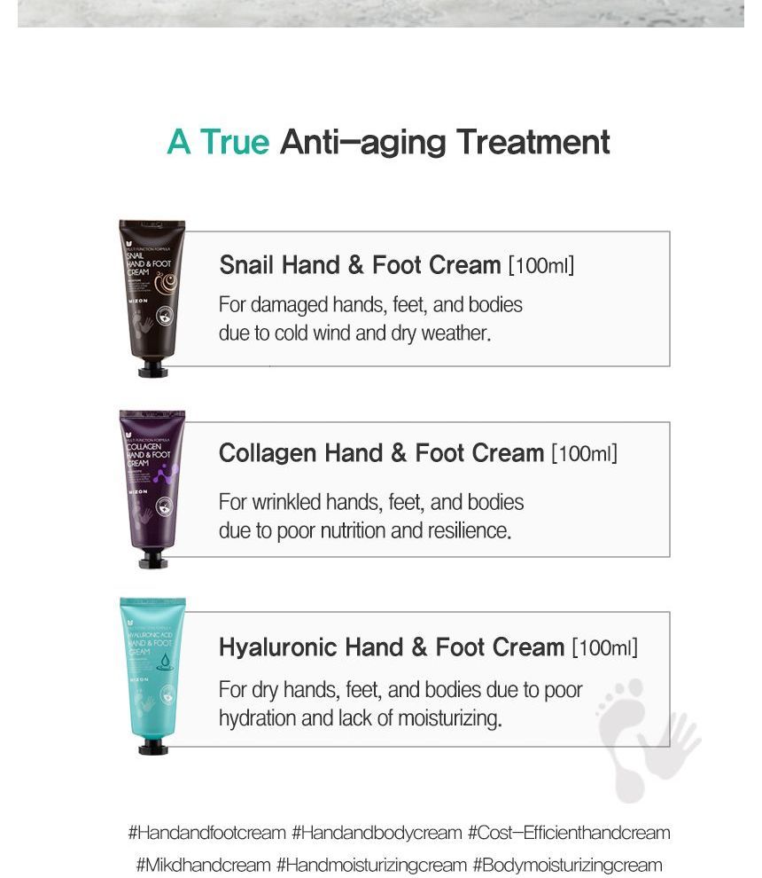 MIZON - Hand- en voetcrème - 3 soorten