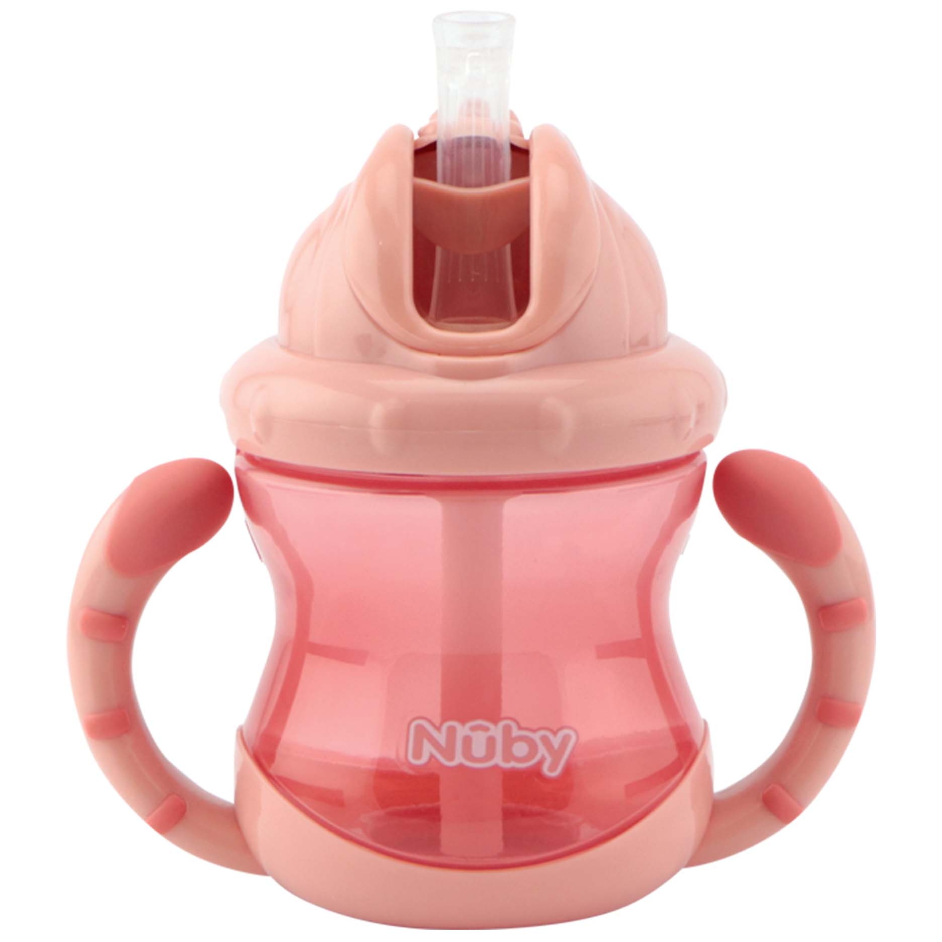 Nûby Flip It antilekbeker met handvat 12M+ roze