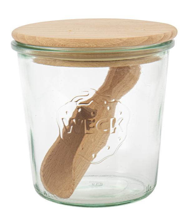 WECK® Sturzglas, inkl. Holzdeckel und