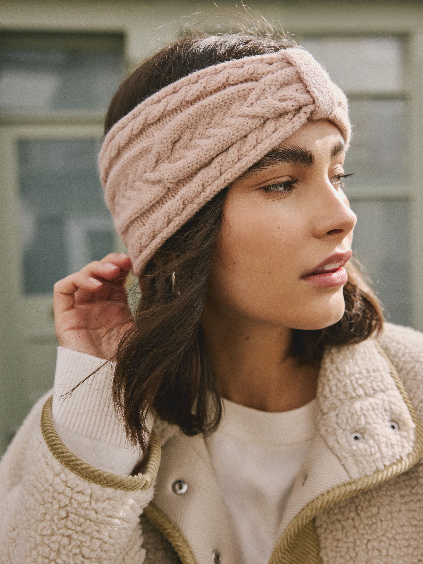 Roze - Cable Knit Headband
