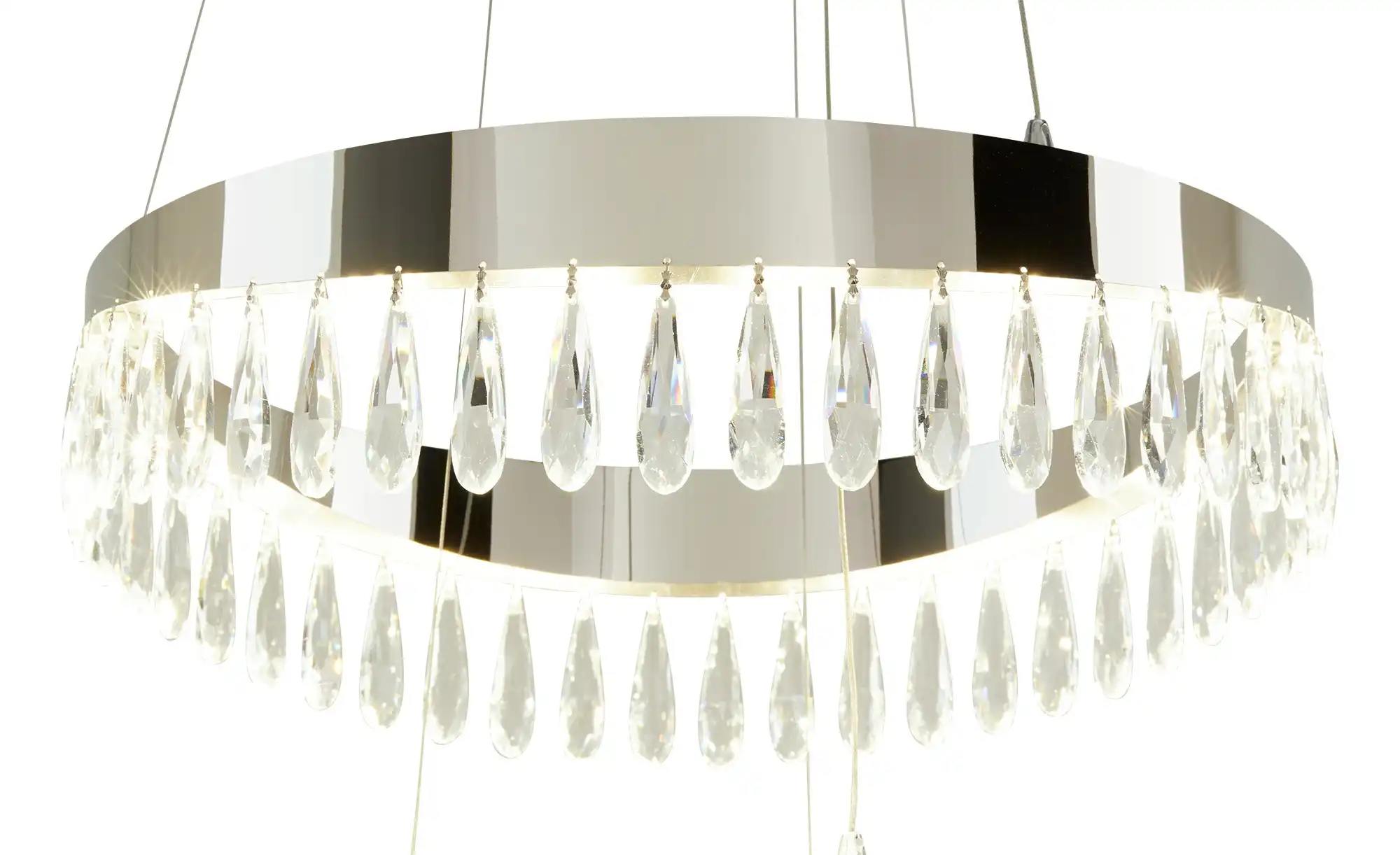 KHG LED-Kristall-Pendelleuchte, chrom