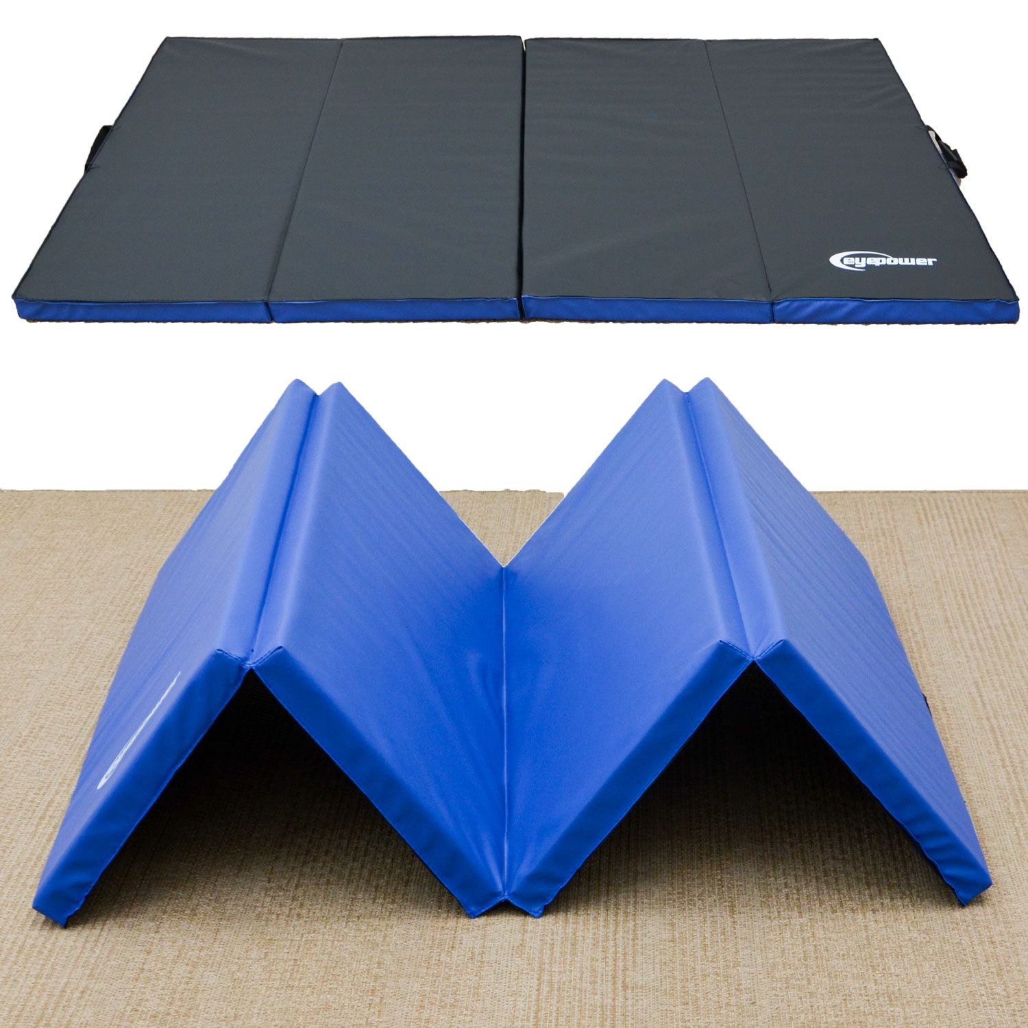 Weichbodenmatte 180*115*5cm blau/schwarz