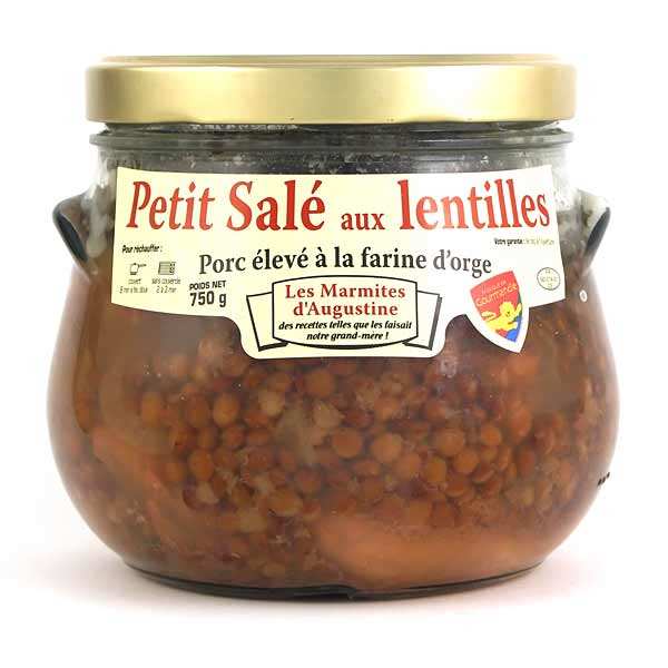 Petit salé aux lentilles - Porc élevé à la farine d'orge