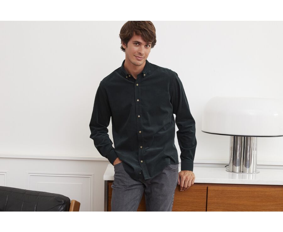 Chemise en velours Vert foncé - WAYNE