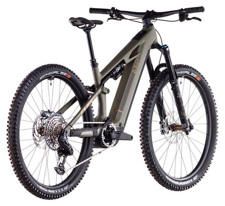 VTT Électrique Tout-Suspendu Cube Stereo Hybrid One44 HPC TM 800 Sram GX Eagle AXS 12V 800 Wh 27.5'' Vert Dusty Olive 2025