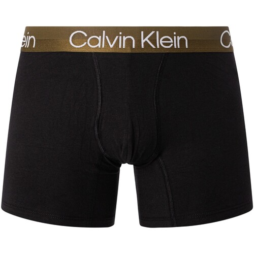 Calvin Klein Jeans - Paquete De 3 Calzoncillos Bóxer De Estructura Moderna Negro