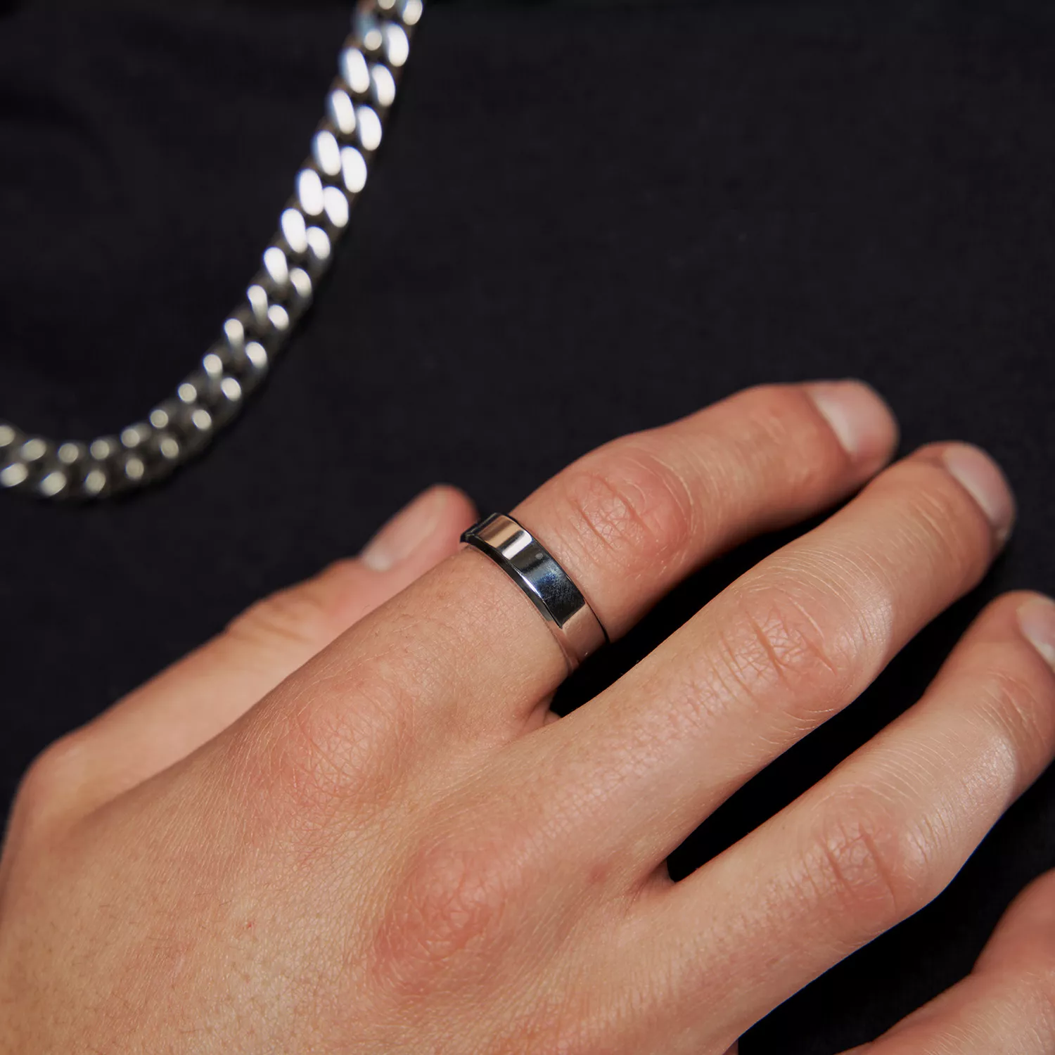 Captena Goosewing Ring Rustfrit Stål DU30017