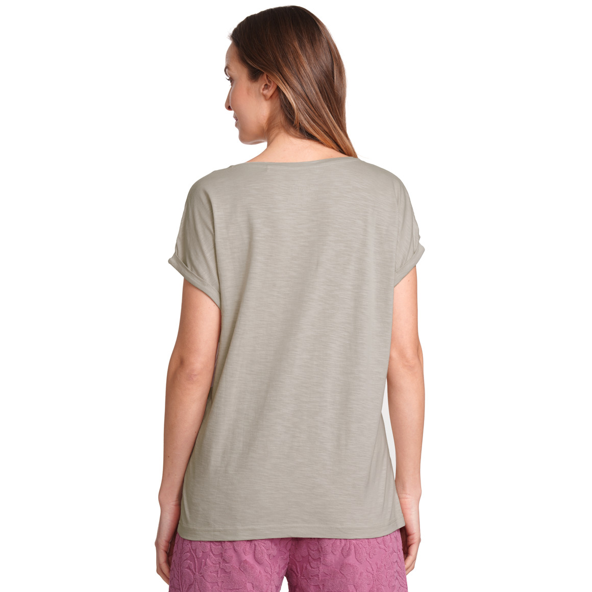 Gina Benotti Damen T-Shirt mit Print beige