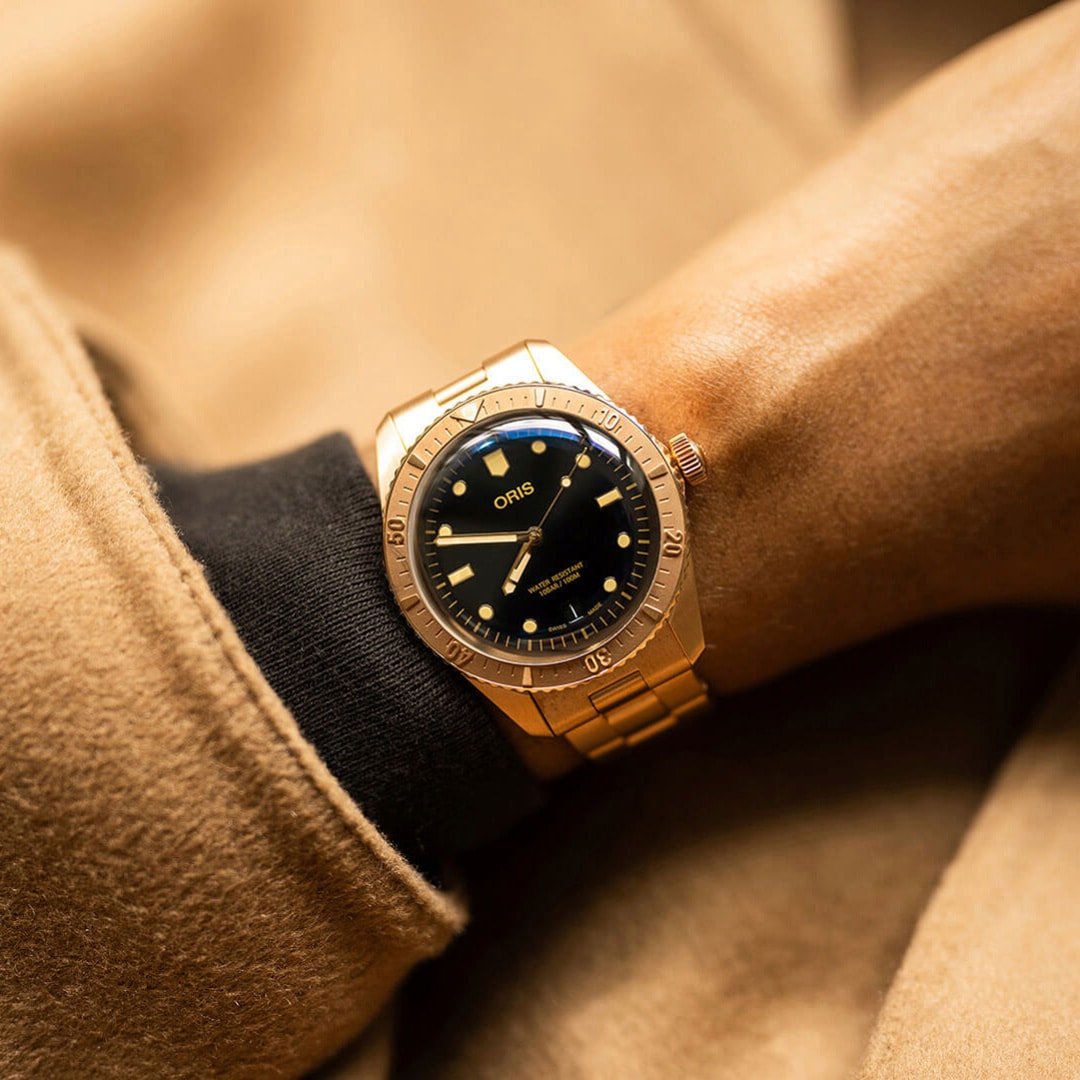 Oris Divers Sixty-Five Cotton Candy Sepia