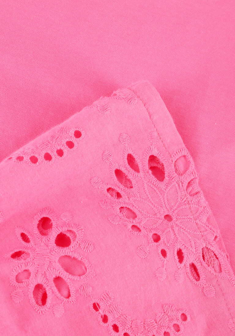 SUMMUM roze summum t-shirt top jersey and broderie mix