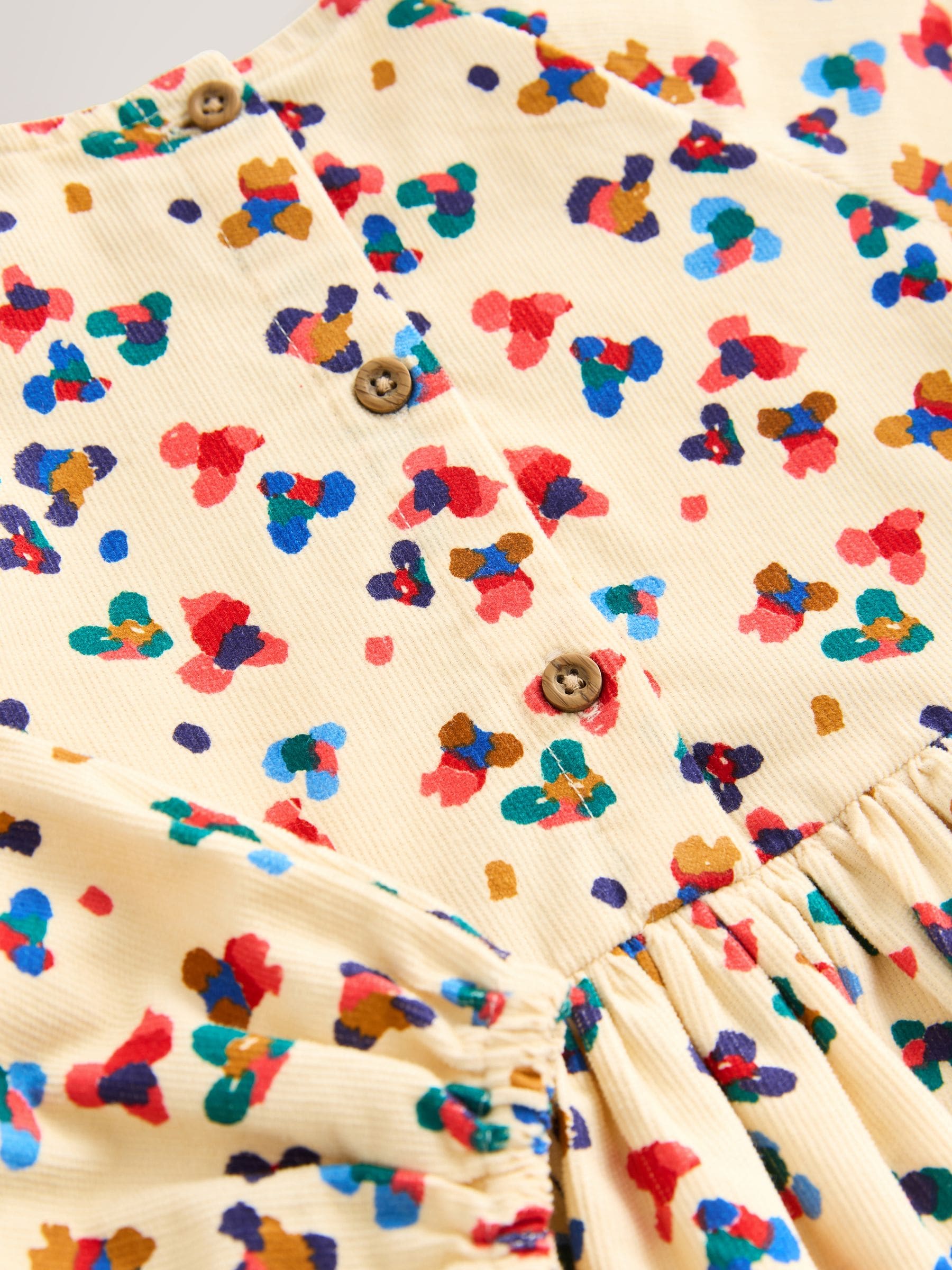 Meerkleurig met dieren - Corduroy jurk (3 mnd - 8 jr)